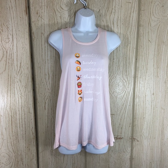 Freeze 24-7 Emoji Graphic Twisted Tank Top L - Picture 2 of 8